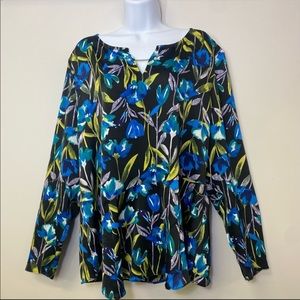 NWT The Limited Collection Winter Stem Floral Blouse Size XL